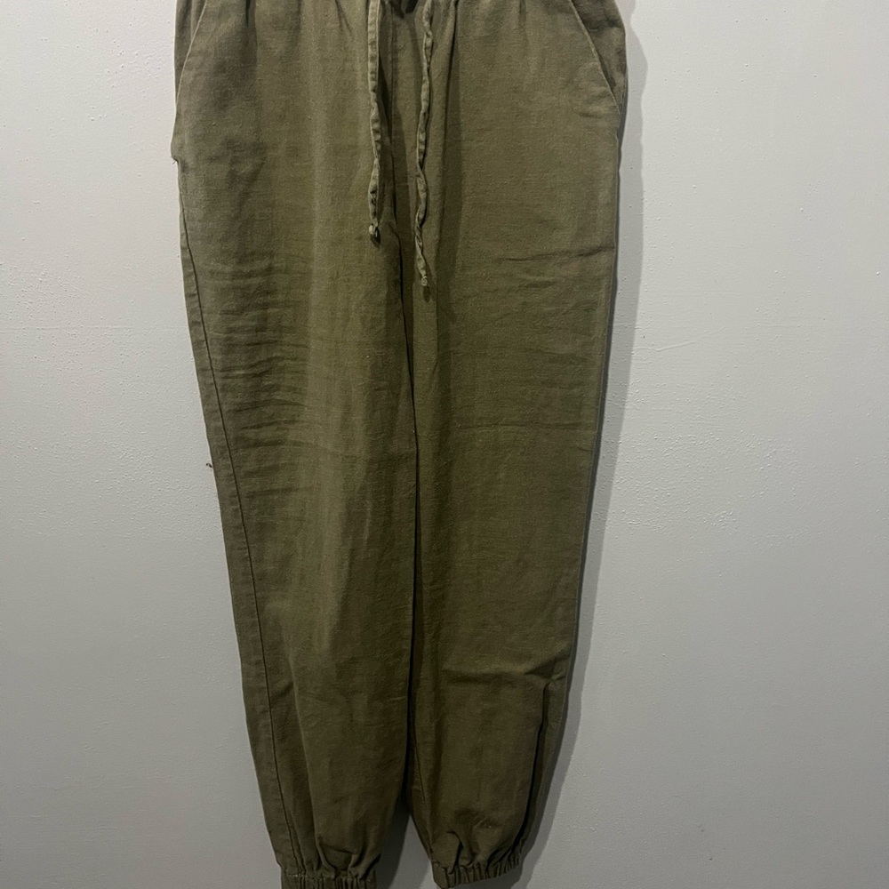 Active USA green jogger pants with drawstring waist and pockets. Size:S  #summer